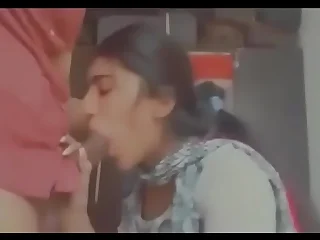Indian slutty gf giving passionate blowjob to swain
